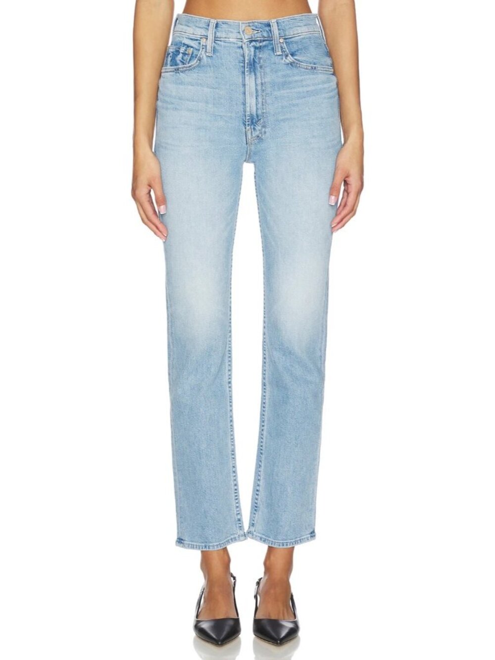 NWT Mother High Waisted Rider Hover in Comeback Kid Straight Jeans 28